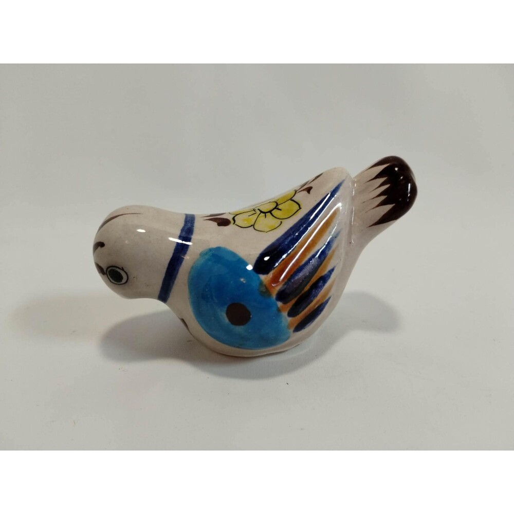 Vintage Mexican Folk Art Pottery Tonala Bird, Signed